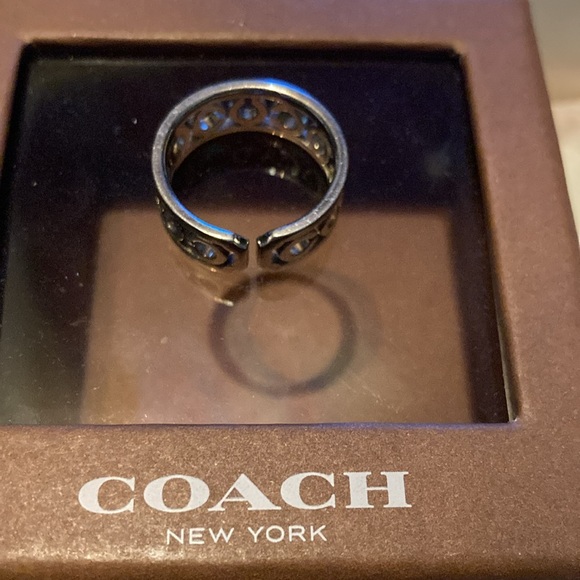 Authentic Coach Bangles Signature Logo Patterns Styles Size 7 Ring Silver Gold - Picture 5 of 16